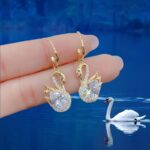 Stylevoa Sweet Rhinestone Swan Earrings