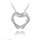 Stylevoa Customized Double Diamond Heart Necklace Earring Set - Image 3
